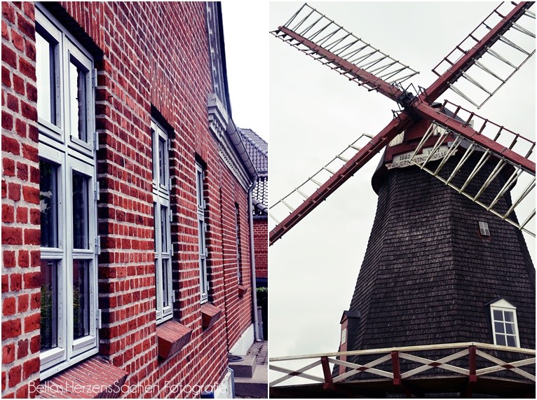 typisch Dänemark Backstein Windmühle