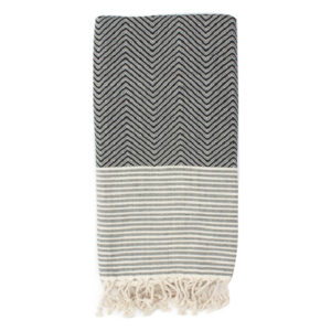Decke Baumwolle Muster schwarz weiß