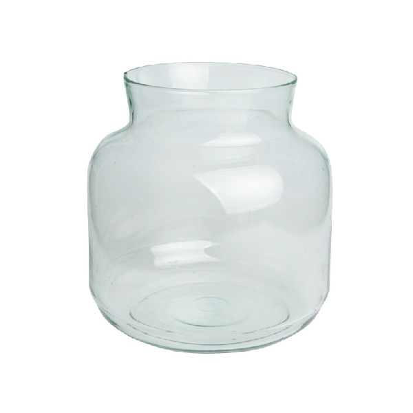 Vase zylindrisch rund recyceltes Glas UNC Amsterdam