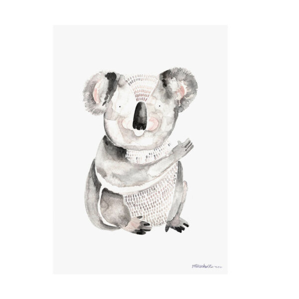 Illustriertes Poster Koala