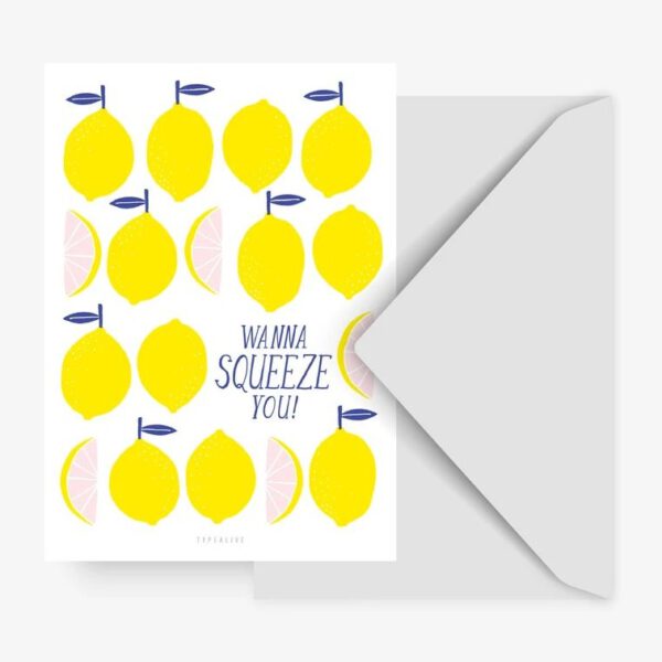 Postkarte - Zitrone