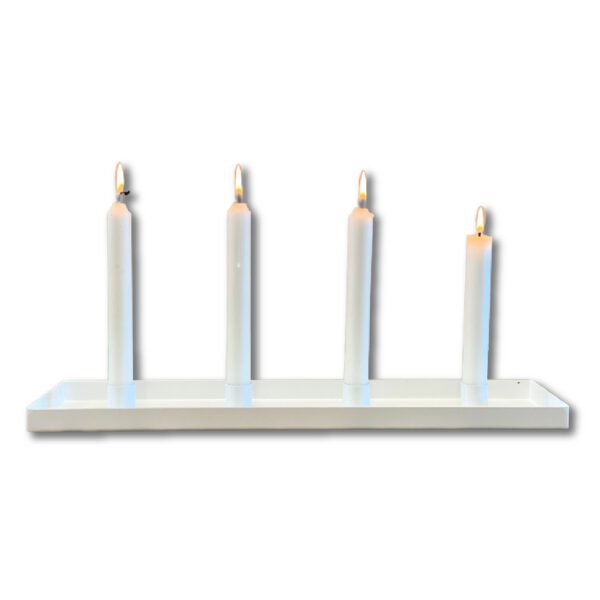 Kerzenhalter für 4 Kerzen weiß