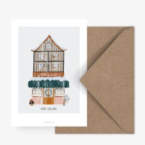 Postkarte - Winter Haus