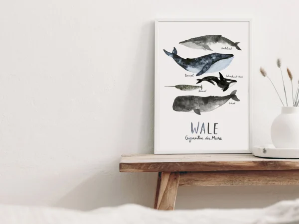 Poster mit Walen