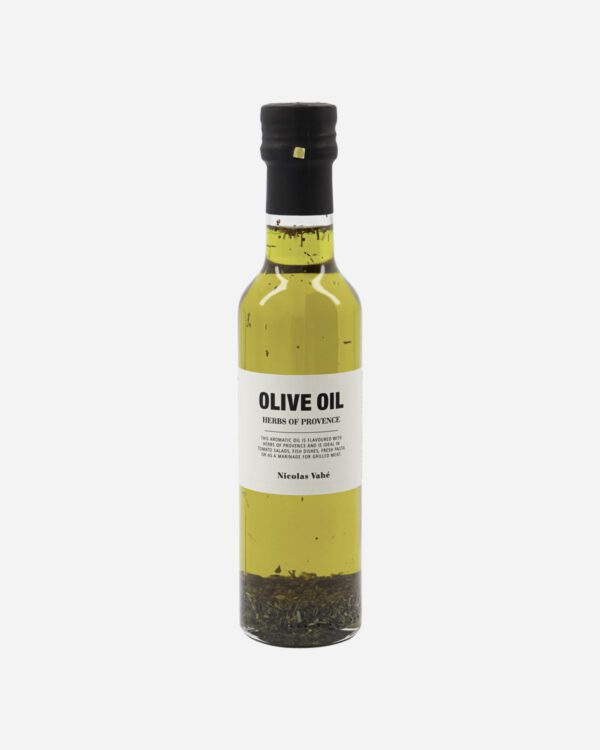 Olivenöl mit Kräutern der Provence in Glasflasche
